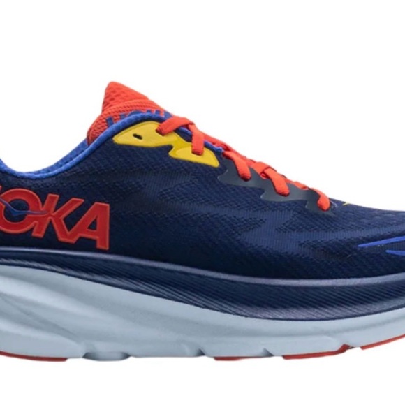 Hoka Other - Hoka Men's Clifton Men’s Navy and Red Athletic Shoes Size 11